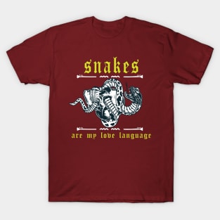 Funny snakes are my love language T-Shirt